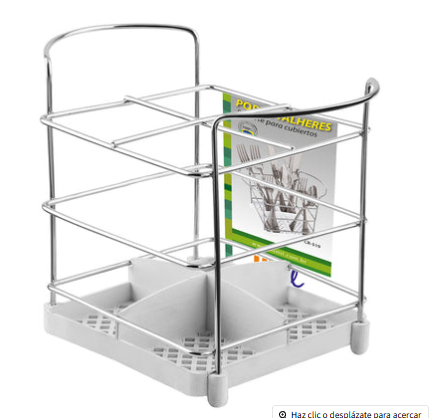 Soporte escurridor para cubiertos Plateado